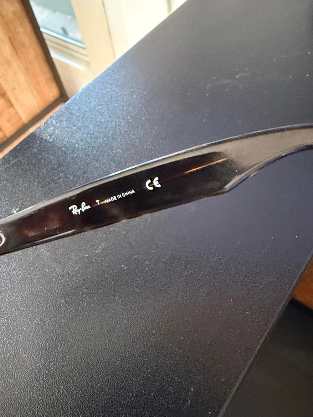 Ray-Ban Black Wayfarer-Style Eyeglasses with Green Tinted Lenses